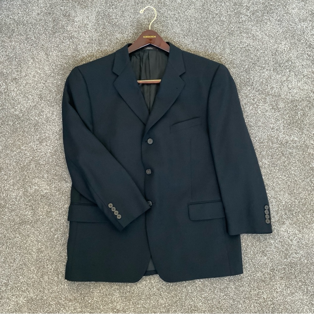 Joseph Abboud Men's Black Wool Blazer